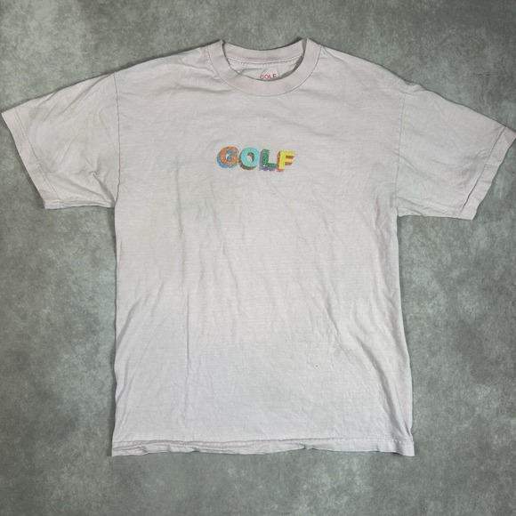Golf Wang Tyler The Creator T Shirt Mens Medium Pink Short Sleeve Graphic STAINS - Picture 1 of 8